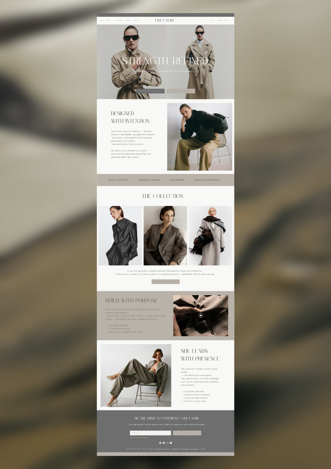 Linea Noir — Quiet Authority. Modern Uniform